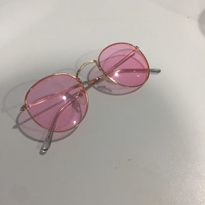 Urban Outfitters pink glasses